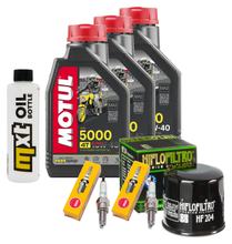Inspectiepakket 3L 10W-40 + Oliefilter + 2x Bougie voor Honda CB F 500 ccm Bauwjaar 2019 - 2020