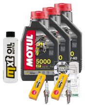 Inspektionspaket 3L 10W-40 + Ölfilter + 2x Zündkerze für Honda CB F 500 ccm Bj. 2019 - 2020