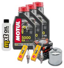 Inspectiepakket 3L 10W-40 + Oliefilter + 2x Bougie voor Honda CB F 500 ccm Bauwjaar 2019 - 2020