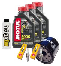 Pacchetto di ispezione 3L 10W-40 + filtro olio + 2x candela per Honda CB F 500 ccm Anno 2019 - 2020