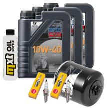 Kit d'inspection 3L 10W-40 + filtre à huile + 2 bougies pour Honda CB F 500 ccm Année 2019 - 2020