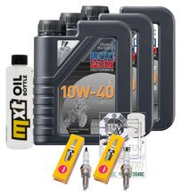 Kit d'inspection 3L 10W-40 + filtre à huile + 2 bougies pour Honda CB F 500 ccm Année 2019 - 2020