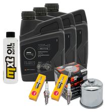 Kit d'inspection 3L 10W-40 + filtre à huile + 2 bougies pour Honda CB F 500 ccm Année 2019 - 2020