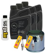 Kit d'inspection 3L 10W-40 + filtre à huile + 2 bougies pour Honda CB F 500 ccm Année 2019 - 2020