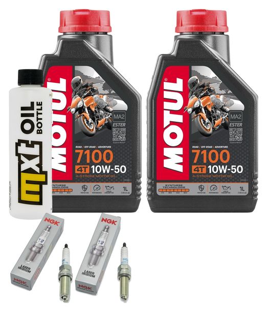 Inspektionspaket 2L 10W-50 + Ölfilter + 2x Zündkerze für Husqvarna Supermoto 701 ccm Bj. 2019 - 2020