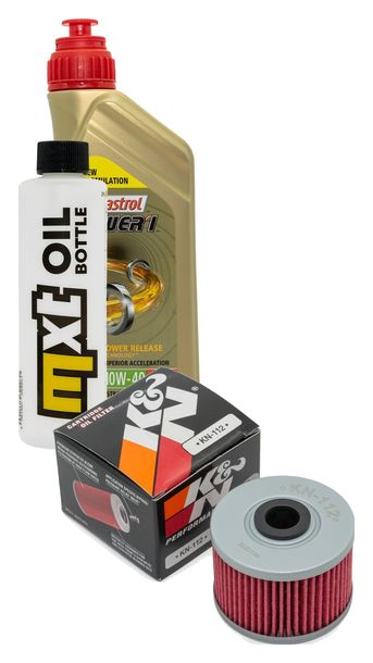Inspektionspaket 1L 10W-40 + Ölfilter für Kawasaki Ninja Z 125 ccm Bj. 2019 - 2021