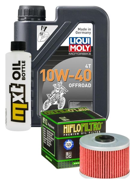Inspektionspaket 1L 10W-40 + Ölfilter für Kawasaki Ninja Z 125 ccm Bj. 2019 - 2021