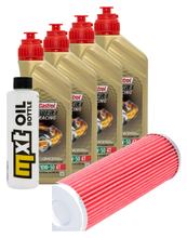 Paquete de inspección 4L 10W-50 + filtro de aceite + 4 bujías para KTM Super Duke R 1290 ccm Año 2019 - 2022