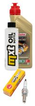 Inspectiepakket 1L 10W-50 + oliefilter + 1x bougie voor Rieju Marathon LC Cross Pro Supermoto 125 ccm Bj. 2019