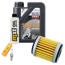 Pacchetto di ispezione 1L 10W-40 + filtro olio + 1x candela per Yamaha MT- ABS 125 ccm Anno 2019