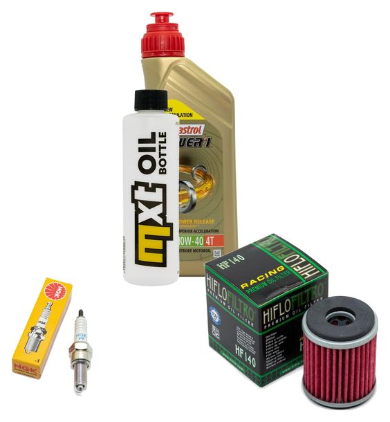 Inspektionspaket 1L 10W-40 + Ölfilter + 1x Zündkerze für Yamaha YZF-R 125 ccm Bj. 2019
