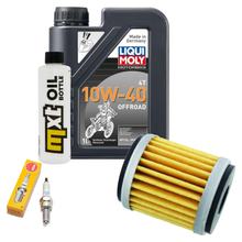 Pacchetto di ispezione 1L 10W-40 + filtro olio + 1x candela per Yamaha YZF-R 125 ccm Anno 2019