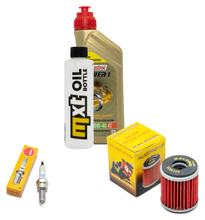 Kit d'inspection 1L 10W-40 + filtre à huile + 1x bougie pour Yamaha YZF-R 125 ccm Année 2019