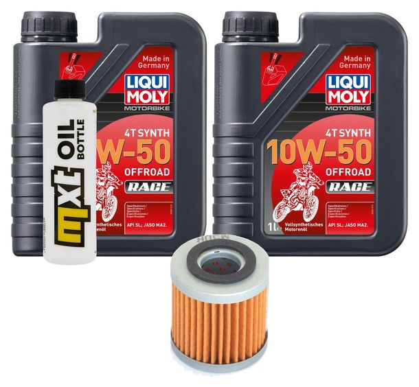 Inspektionspaket 2L 10W-50 + Ölfilter für Aprilia SXV 450 ccm Bj. 2013