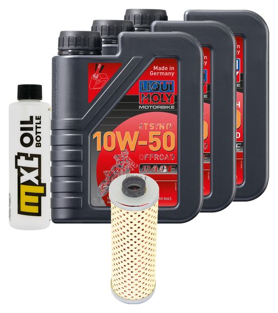 Inspektionspaket 3L 10W-50 + Ölfilter für BMW R 45 65 80 GS 450 - 800 ccm Bj. 1978 - 1985