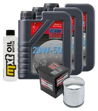 Pacchetto di ispezione 3L 20W-50 + filtro olio + 2x candela per Harley Davidson FXDL Dyna Low Rider 1584 ccm Anno 2009