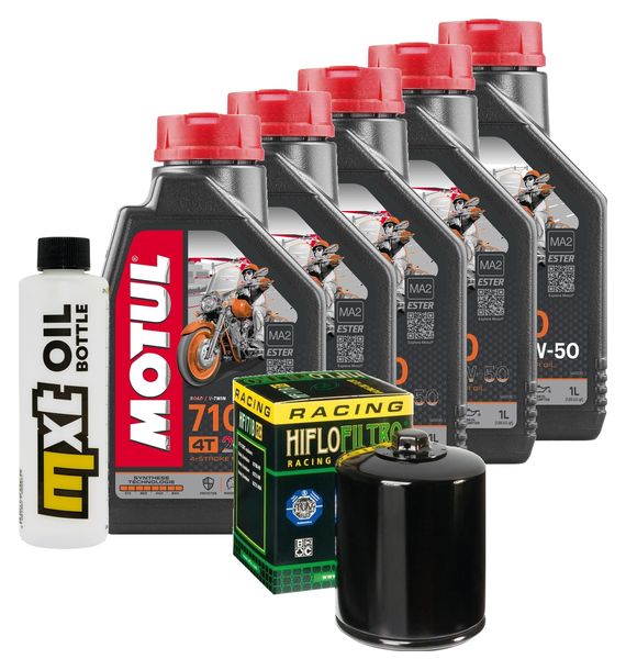 Inspektionspaket 5L 20W-50 + Ölfilter + 2x Zündkerze für Harley Davidson FLFBS Softail Fat Boy FXFBS Bob 1868 ccm Bj. 2018