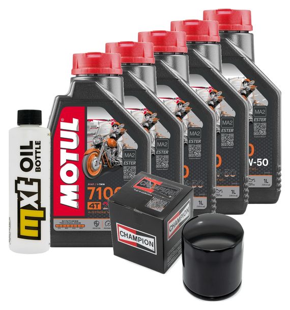 Inspektionspaket 5L 20W-50 + Ölfilter + 2x Zündkerze für Harley Davidson FLFBS Softail Fat Boy FXFBS Bob 1868 ccm Bj. 2018