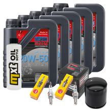 Inspektionspaket 5L 20W-50 + Ölfilter + 2x Zündkerze für Harley Davidson FLFBS Softail Fat Boy FXFBS Bob 1868 ccm Bj. 2018