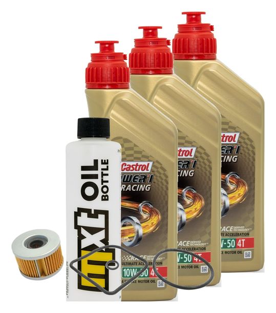 Inspektionspaket 3L 10W-50 + Ölfilter für Honda CMX Rebel CX 450 / 500 ccm Bj. 1985 - 1987