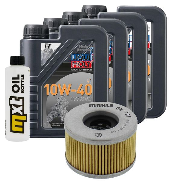 Paquete de inspección 4L 10W-40 + filtro de aceite para Honda CX T Turbo 650 ccm Año 1984 - 1985