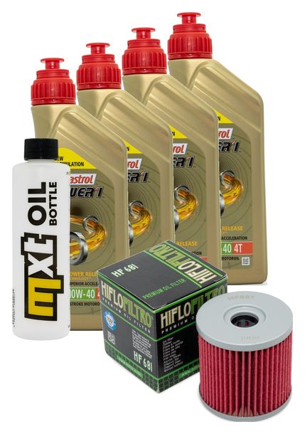 Paquet d'inspection 4L 10W-40 + filtre à huile pour Hyosung GT Naked II GV i Pro 650 ccm Année 2004 - 2012