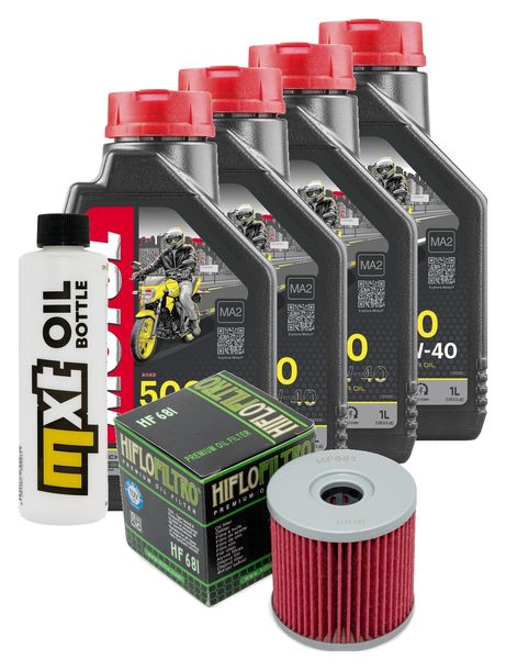 Inspektionspaket 4L 10W-40 + Ölfilter für Hyosung GT Naked II GV i Pro 650 ccm Bj. 2004 - 2012