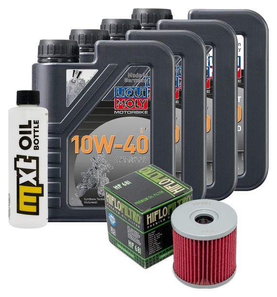 Inspektionspaket 4L 10W-40 + Ölfilter für Hyosung GT Naked II GV i Pro 650 ccm Bj. 2004 - 2012