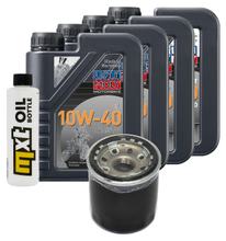 Kit d'inspection 4L 10W-40 + filtre à huile + 4x bougie pour Kawasaki ZX-6R 636 ccm Année 2018