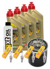 Inspection package 4L 10W-40 + oil filter + 4x spark plug for Kawasaki ZX-6R 636 ccm Year 2018