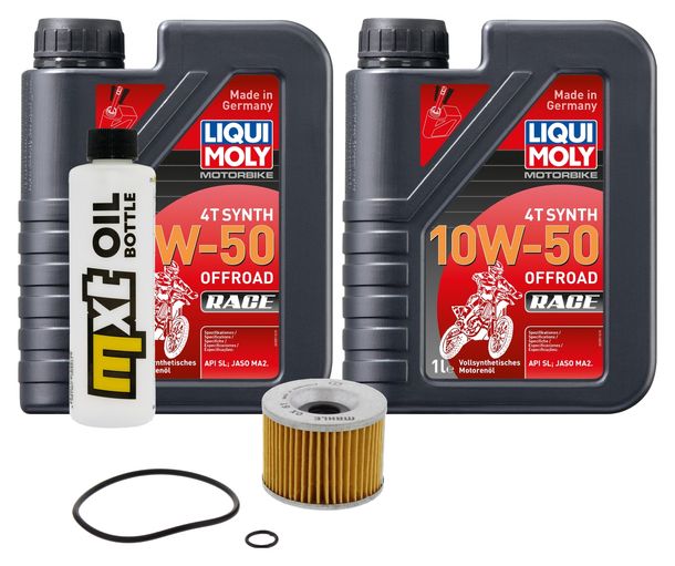 Inspektionspaket 2L 10W-50 + Ölfilter für Kawasaki EL B Eliminator 250 ccm Bj. 1995