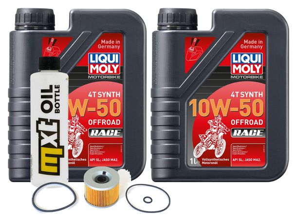 Inspektionspaket 2L 10W-50 + Ölfilter für Kawasaki EL B Eliminator 250 ccm Bj. 1995
