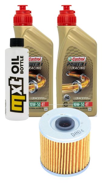 Inspektionspaket 2L 10W-50 + Ölfilter für Kawasaki KLR 250 ccm Bj. 1984 - 1992