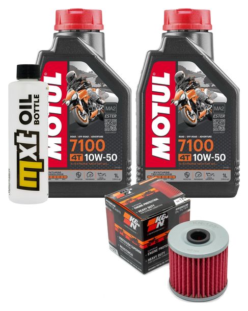 Inspektionspaket 2L 10W-50 + Ölfilter für Kawasaki KLR 250 ccm Bj. 1984 - 1992