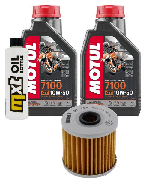 Inspektionspaket 2L 10W-50 + Ölfilter für Kawasaki KLR 250 ccm Bj. 1984 - 1992
