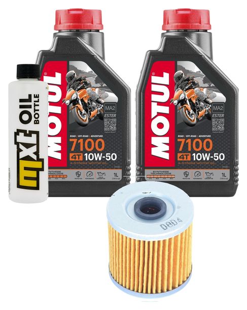 Inspektionspaket 2L 10W-50 + Ölfilter für Kawasaki KLR 250 ccm Bj. 1984 - 1992