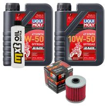 Pacote de Inspeção 2L 10W-50 + Filtro de Óleo para Kawasaki KLR 250 ccm Ano 1984 - 1992