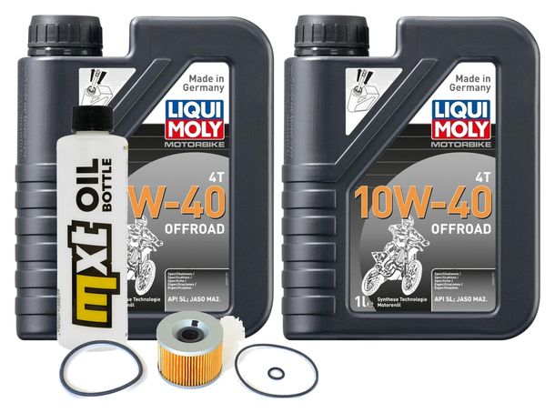 Inspektionspaket 2L 10W-40 + Ölfilter für Kawasaki EL Eliminator 252 ccm Bj. 1996 - 2003