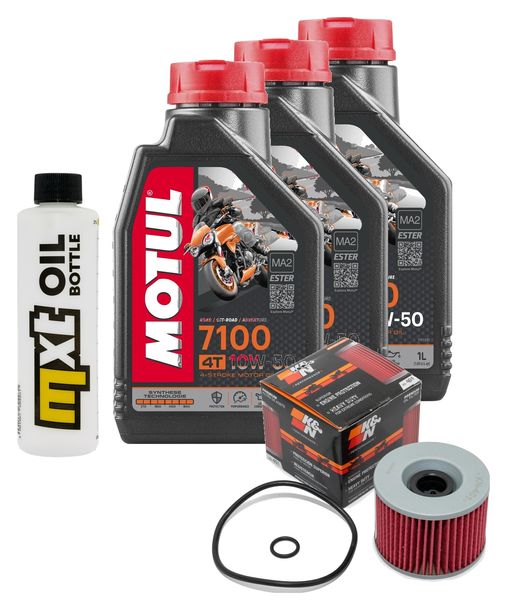 Inspektionspaket 3L 10W-50 + Ölfilter für Kawasaki GPZ Unitrak 400 ccm Bj. 1985