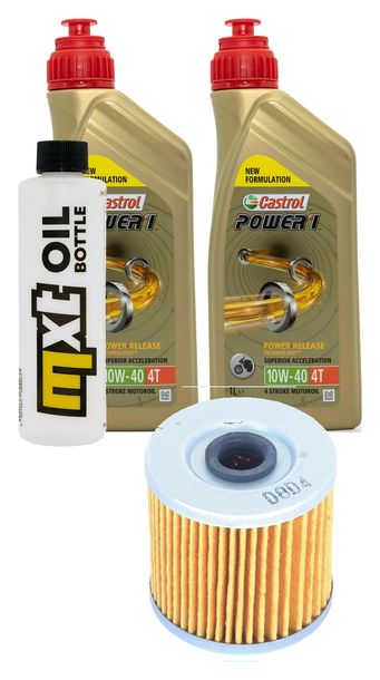 Inspektionspaket 2L 10W-40 + Ölfilter für Kawasaki KLR 250 / 600 ccm Bj. 1984 - 1991