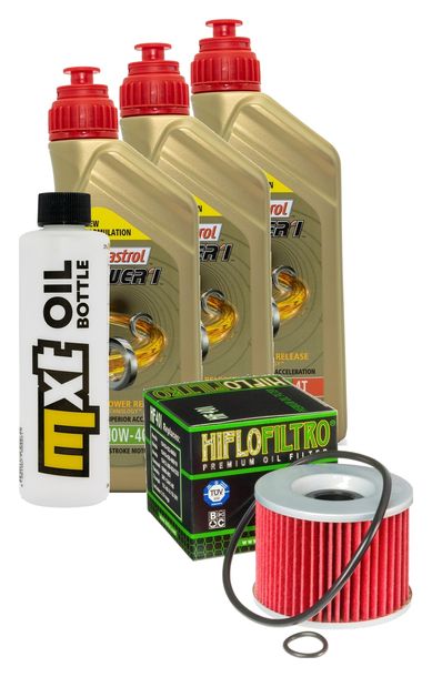 Inspektionspaket 3L 10W-40 + Ölfilter für Honda CB Four, Kawasaki GPZ R Ninja Anti Dive ZL Eliminator 350 - 900 ccm Bj. 1973 - 1997