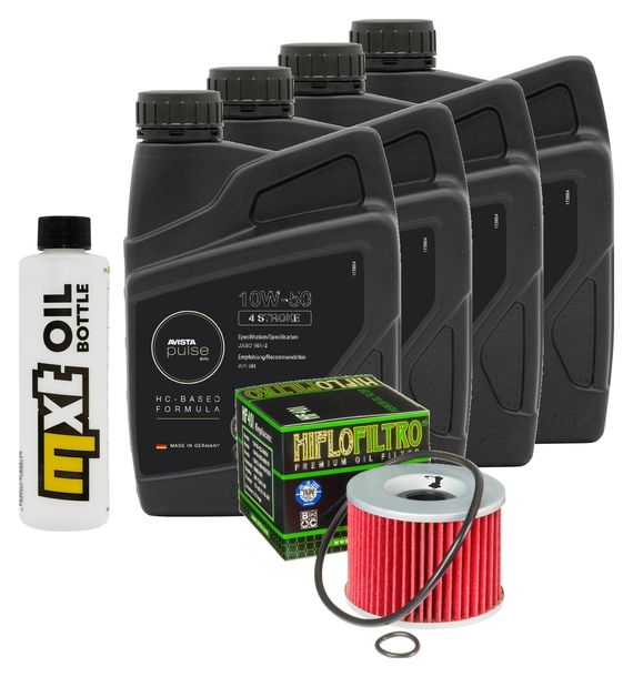 Inspektionspaket 4L 10W-50 + Ölfilter für Kawasaki ZL Eliminator 900 ccm Bj. 1985 - 1986