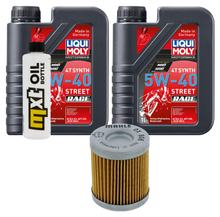Inspektionspaket 2L 5W-40 + Ölfilter für KTM EXC Racing 450 ccm Bj. 2006 - 2007