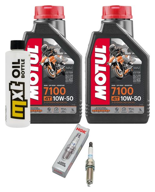 Inspektionspaket 2L 10W-50 + Ölfilter + 1x Zündkerze für KTM SMC R ABS 690 ccm Bj. 2012 - 2013