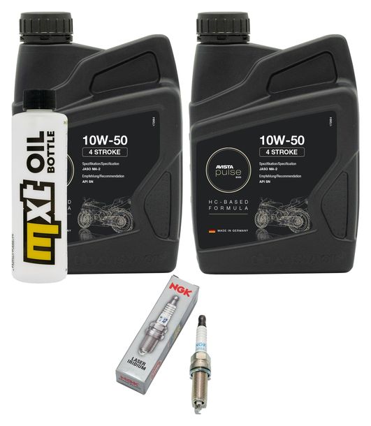Inspektionspaket 2L 10W-50 + Ölfilter + 1x Zündkerze für KTM SMC R ABS 690 ccm Bj. 2012 - 2013