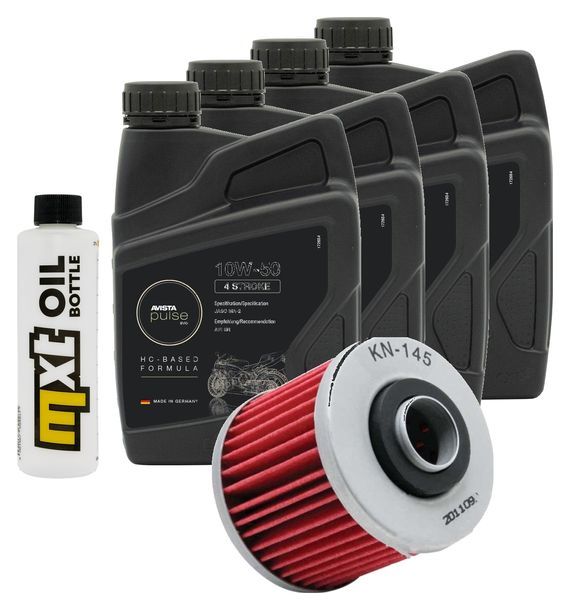 Inspektionspaket 4L 10W-50 + Ölfilter für Yamaha XVS A Dragstar Classic 650 ccm Bj. 2008 - 2009