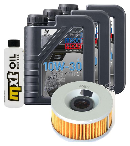 Inspektionspaket 3L 10W-30 + Ölfilter für Yamaha XS DOHC OHC 400 ccm Bj. 1981 - 1982