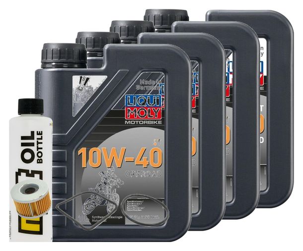 Pacchetto di ispezione 4L 10W-40 + filtro olio per Honda CB Four 500 ccm Anno 1975 - 1976