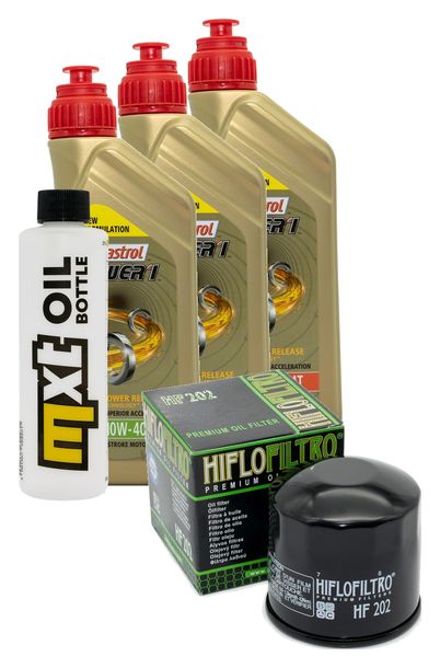 Inspektionspaket 3L 10W-40 + Ölfilter für Kawasaki GPZ S 500 ccm Bj. 1988 - 1989