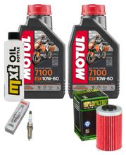 Inspektionspaket 2L 10W-60 + Ölfilter + 1x Zündkerze für KTM SMC R ABS 690 ccm Bj. 2011